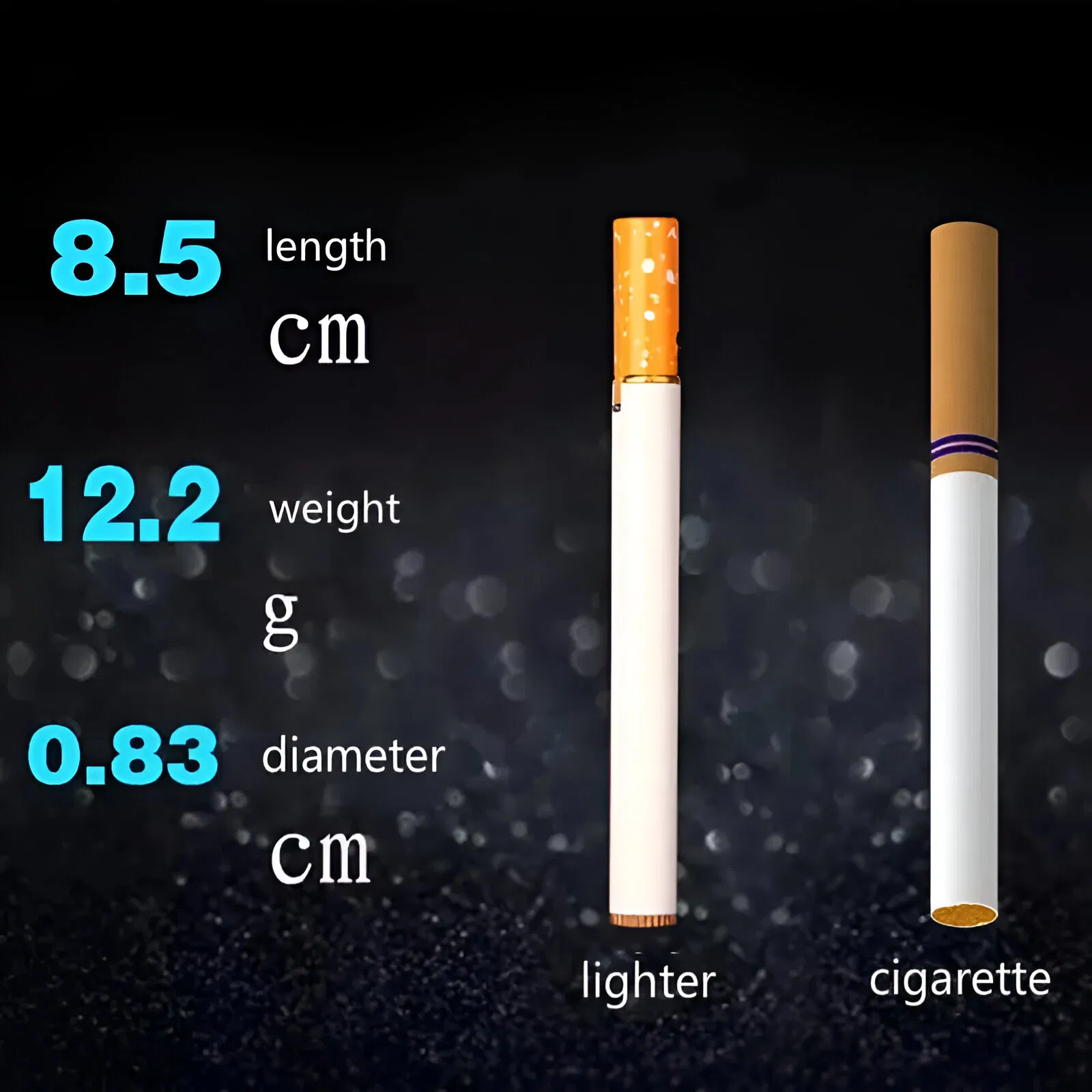 Cigarette shape Lighter details