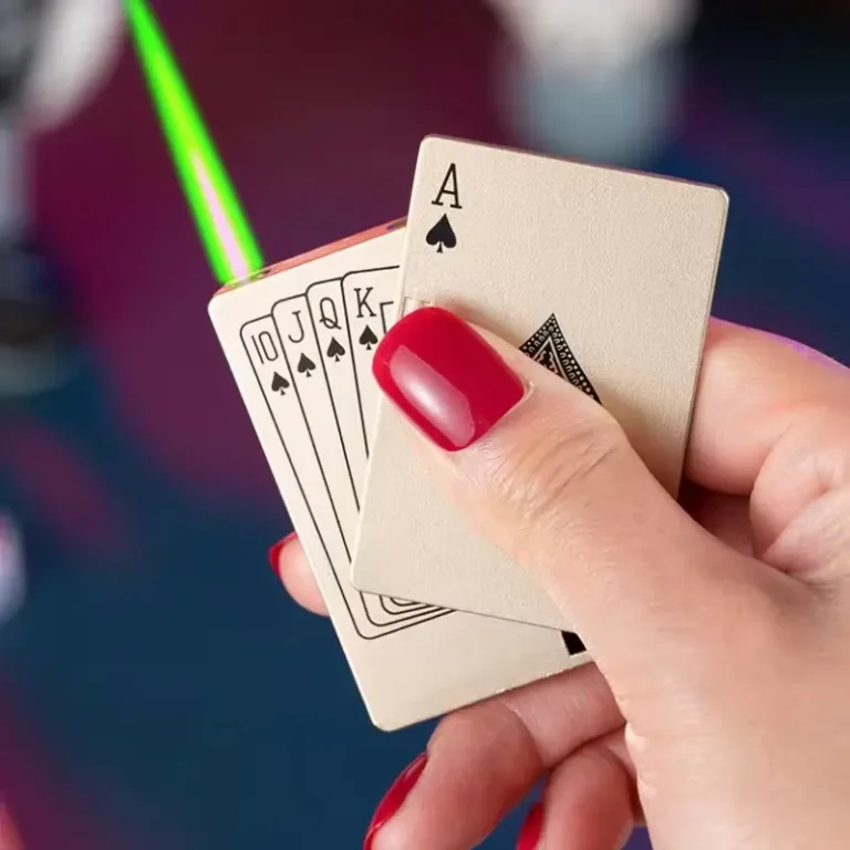 poker lighter with jet flame