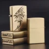 Gold engraved Zippo Style lighter