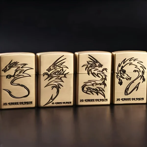 Gold engraved lighter