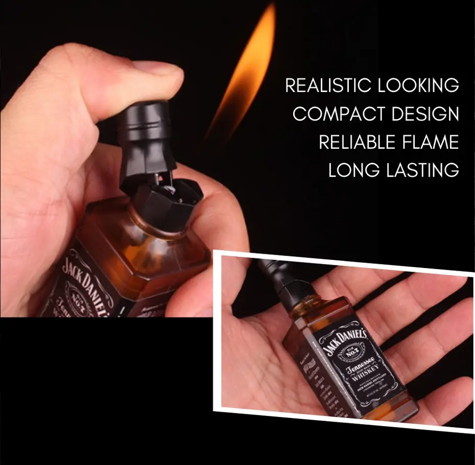 Jack daniels wiskey bottle shape lighter