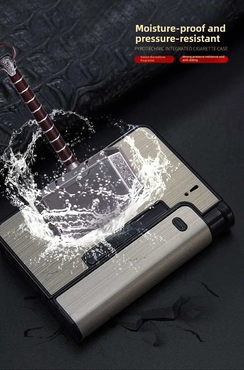 Cigarette Case With Builtin Lighter with water resistant