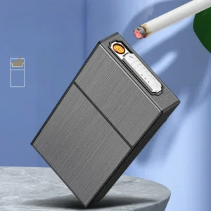 Cigarette Case With Rechargeable Electric Lighter Malaysia