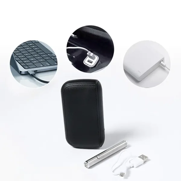 Leather Smoking Case with Electric Lighter features