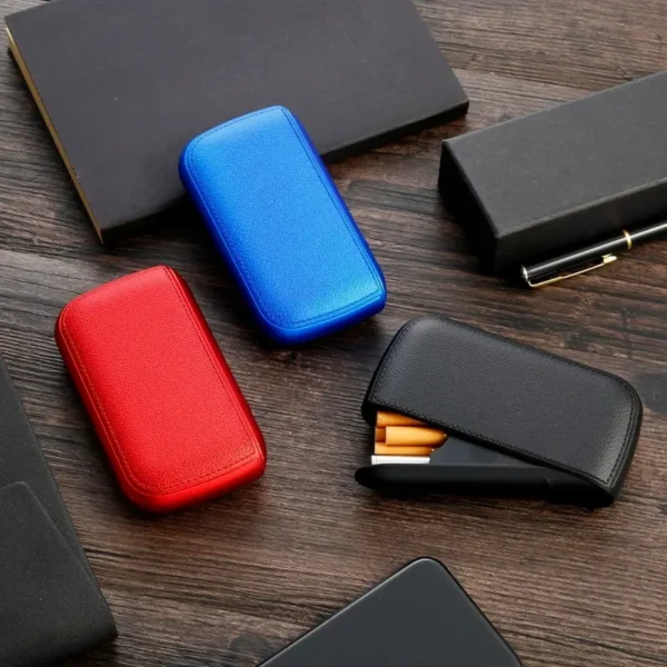 Leather Smoking Case with Electric Lighter multiple color